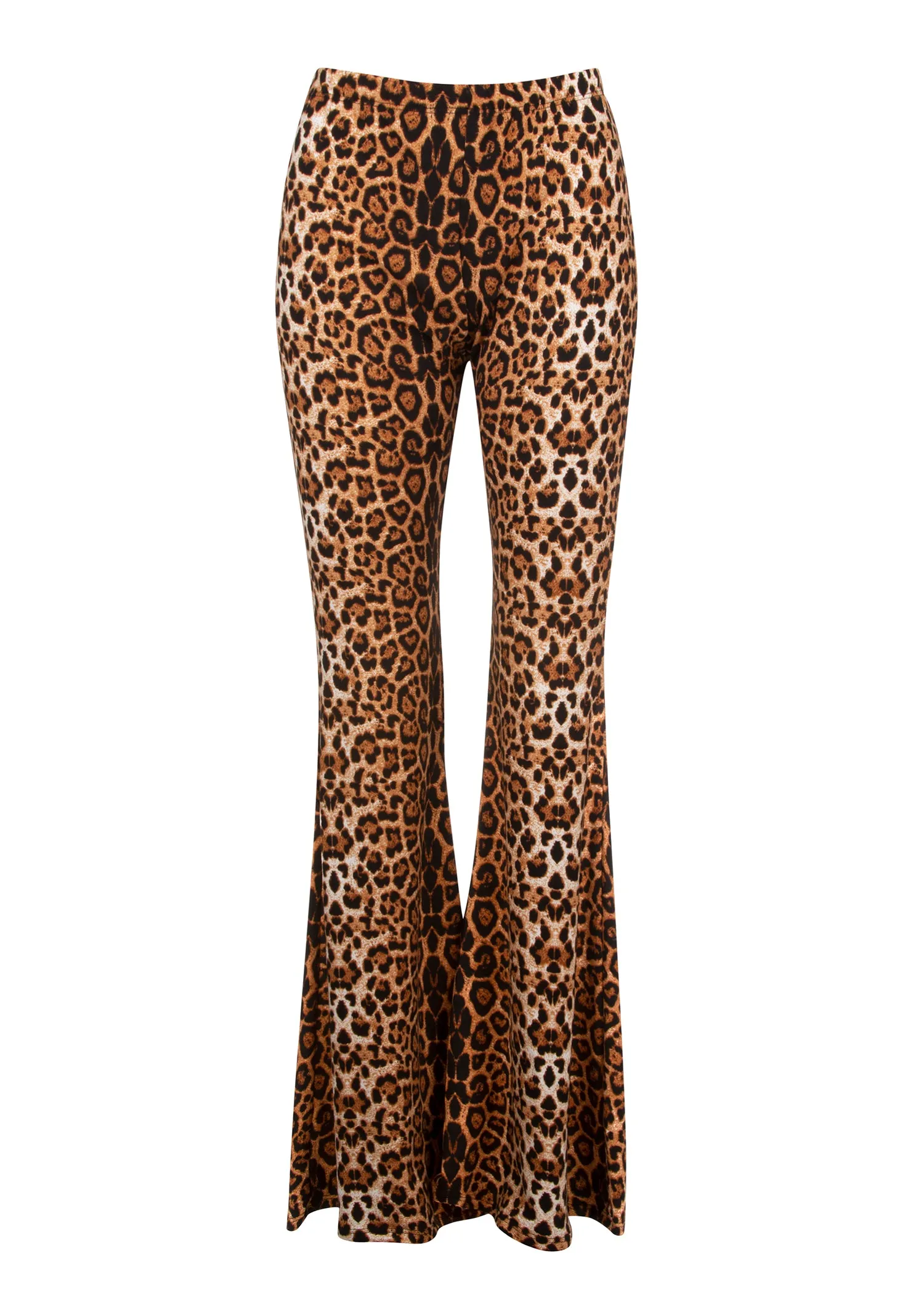 Wild Leopard Print Flare Pants Bell Bottoms